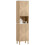 Multi-Storage Slimline Bathroom Cabinet - Oak Wood Effect 1
