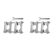 2X Double Antenna Mast Clamp V Jaw Block with Bolts Mast to Mast Clamp,Patio Umbrella Holder Heavy Duty Pole to Pole
