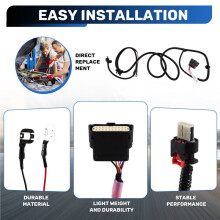 3X for Model Y 2024 Front Bumper Reversing Wiring Harness Belt Fog Lamp Interface 1489045-04-D 148904504D