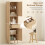 Multi-Storage Slimline Bathroom Cabinet - Oak Wood Effect 7