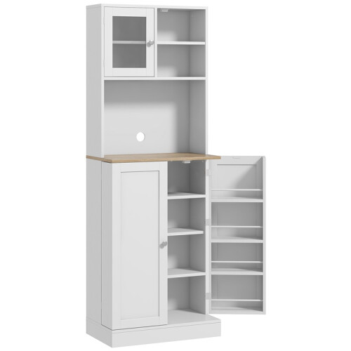 Two-Part Kitchen Storage Cabinet - White 1