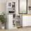Two-Part Kitchen Storage Cabinet - White 4