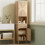 Multi-Storage Slimline Bathroom Cabinet - Oak Wood Effect 3
