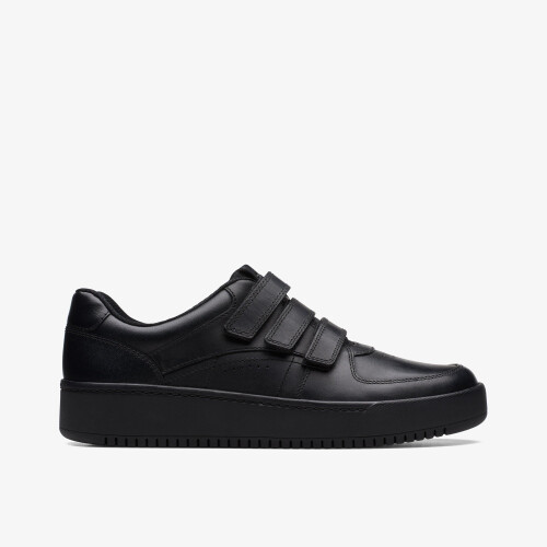 Clarks Tor Cup Y Black Leather