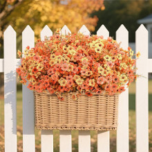 24PC Bundles Artificial Fall Flowers for Outdoors Decoration, Eucalyptus Lavender Faux Autumn Fake Plants
