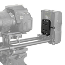 Universal V Mount Battery Plate Battery Power Adapter Mount Base with Multiple 1/4inch Threaded Holes for Easy Setsup