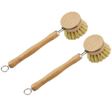 Spülbürste mit Holzgriff, Spülbürste Aus Naturholz zum Spülen und Reinigen Von Töpfen und Pfannen