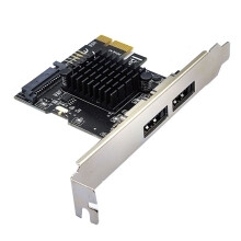 PCI-E X1 to Dual Port Power ESATA + USB Expansion Card USB 2.0 9pin 15pin Adapter Card 6Gbps for Desktop PC B