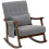 Wood Frame Rocking Accent Chair - Grey 1