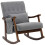 Wood Frame Rocking Accent Chair - Grey 2