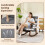 Wood Frame Rocking Accent Chair - Grey 7