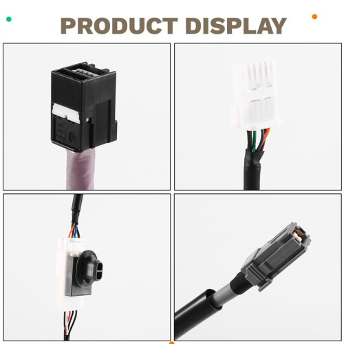 USB AUX Interface  5 Pin Plug Adapter Harness Cable Kit for   Camry Reiz RAV4 Prius Verso Highlander 2