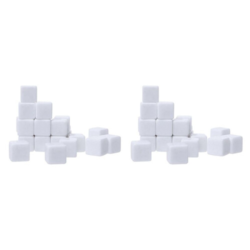 16MM White Acrylic Cubes Blank Dice for Board Games,Math Counting Teaching,Alphabet Numbers Custom Dice Making,96PCS