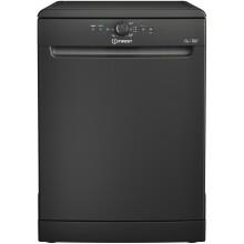 Indesit D2FHK26BUK Freestanding Dishwasher 14-Place Push & Go Fast & Clean Black