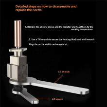 For P1 3D Printer Hotend Kit with Cooling Fan Hardened Steel Nozzles Enhanced Printing Precision 0.4MM