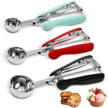 Premium Kakscoop, Rostfritt Stål Kakscoops för Bakning, Glasscoop, för Melon Baller, Muffin Scoop