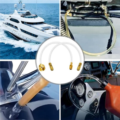 Hydraulic Steering Bleed Kit for Seastar Systems,Quick-Connect Leak-Proof with Brass Fitting,Steering Drain for Board 1
