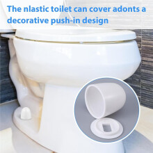 100 Stück Universelle Toilettenbolzenkappen Kunststoff Aufsteckkappen für Toilettenschrauben mit Zusätzlichen Unterlegscheiben für eine Einfache