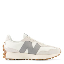 (4 UK, White/Grey) New Balance Unisex Adult 327 N Suede Flat Trainers