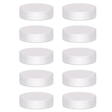 Sublimation Ceramic Ornaments Sublimation Ornament Blanks Bulk Ceramic Discs Ornament for Heat Press (50 PCS)