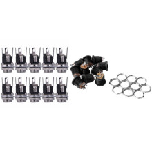 20Pcs Power Supply Jack Socket Female Panel Mount Connector - 10Pcs 17.9x13.8mm& 10Pcs 17.9x13.8mm