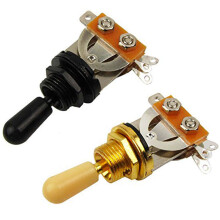 4x Metric 3 Way Short Straight Guitar Toggle Pickup Selector Gold & Beige/Silver & Black