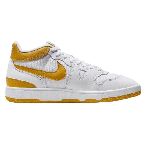 Nike (7.5 UK, White/Yellow) Nike Mens Attack Leather Trainers