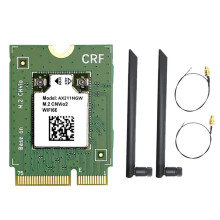 Tarjeta WiFi 6E AX211NGW + Antena 2x8dBi 2.4G&5G&6G M.2 CNVio 5.3 802.11AX Soporte Win10/11 LINUX Tarjeta WiFi