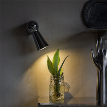 Wall Light Chrome Metal Warm Light 3000K Rotatable Bedroom Reading Restaurant Aisle Sconce Lamp A