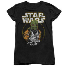 (XXL, Black) Star Wars Womens/Ladies Bounty Hunter For Hire Bossk Fitted T-Shirt