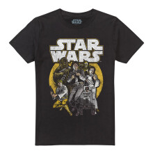 (3XL, Black) Star Wars Unisex Adult Retro Group T-Shirt