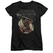 (L, Black) Star Wars Womens/Ladies Tusken Raider Fitted T-Shirt