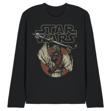 (L, Black) Star Wars Unisex Adult Tusken Raider Long-Sleeved T-Shirt
