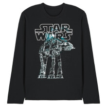 (L, Black) Star Wars Unisex Adult Retro AT-AT Long-Sleeved T-Shirt
