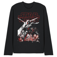 (L, Black) Star Wars Unisex Adult Empire Darth Vader Long-Sleeved T-Shirt