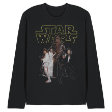 (XXL, Black) Star Wars Unisex Adult Rebel Retro Long-Sleeved T-Shirt