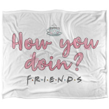(91cm x 147cm, Multicoloured) Friends How You Doin? Soft Touch Blanket