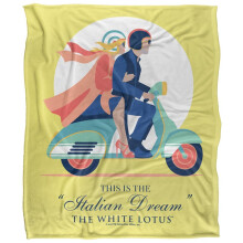 (152cm x 127cm, Multicoloured) The White Lotus Italian Dream Soft Touch Blanket