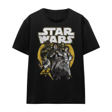 (L, Black) Star Wars Womens/Ladies Retro Comic T-Shirt