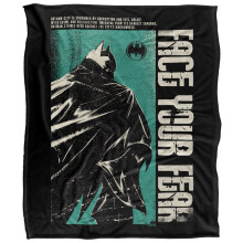 (147cm x 91cm, Multicoloured) Batman Face Your Fear Cover Soft Touch Blanket
