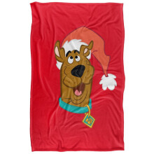 (147cm x 91cm, Multicoloured) Scooby Doo Santa Hat Soft Touch Blanket