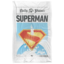 (152cm x 127cm, Multicoloured) Superman Daily Planet 2025 Soft Touch Blanket