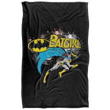 (147cm x 91cm, Multicoloured) Batman Batgirl Half Tone Blanket