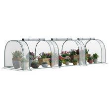 350 x 100 cm Low Tunnel Greenhouse - Clear