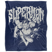 (152cm x 127cm, Multicoloured) Superman Flying Soft Touch Blanket