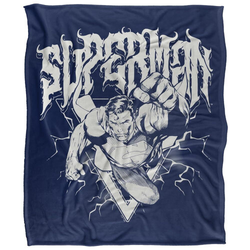 Superman (152cm x 127cm, Multicoloured) Superman Flying Soft Touch Blanket