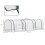 350  x 100 cm Low Tunnel Greenhouse - Clear 5