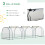 350  x 100 cm Low Tunnel Greenhouse - Clear 6