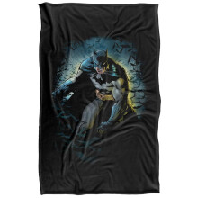 (152cm x 127cm, Multicoloured) Batman Bat Cave Soft Touch Blanket
