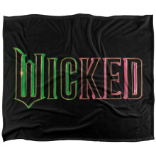 (152cm x 127cm, Pink/Green) Wicked Movie Logo Blanket
